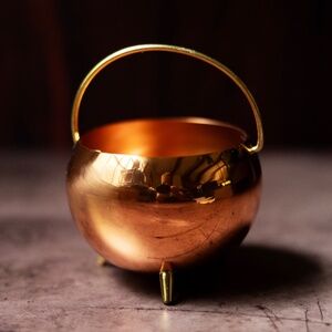 Small Cape Cod Kettle Coppercraft Guild Footed Cauldron Pot w/Handle USA new